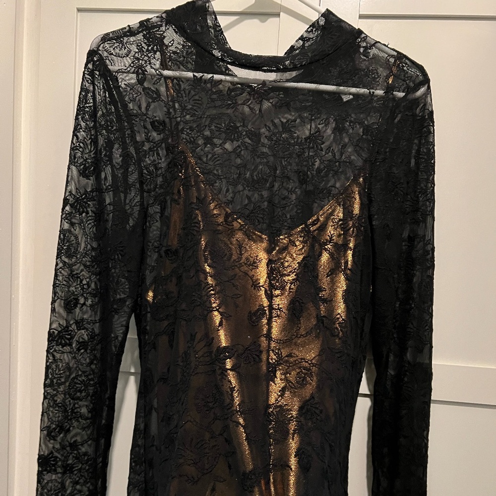 Johnny Was lace blouse & camisole size M
